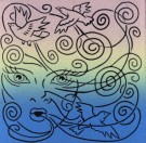 "Air" by Rosey Rosenthal - Linocut